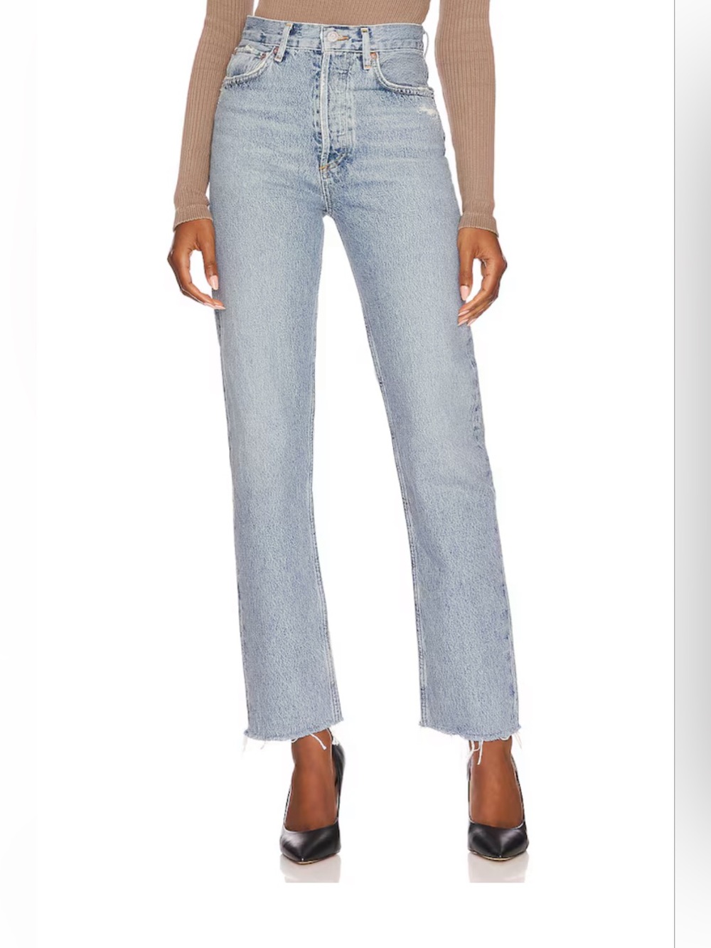 AGOLDE 90s Pinch Jeans with Raw Hem in Ruminate